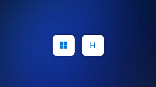 Het Windows-logo naast de letter H