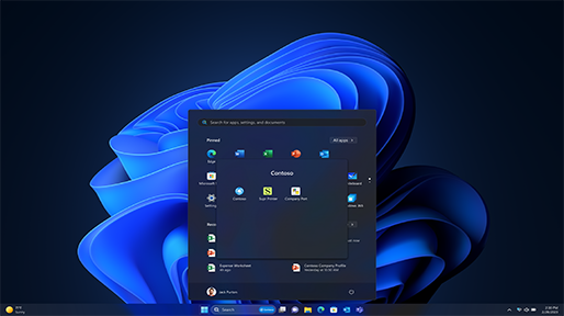 Windows app screen in dark mode on a Windows dark desktop background