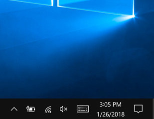Barre des tâches Windows 10