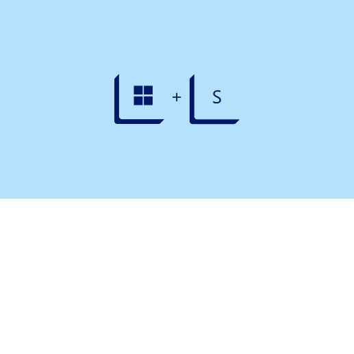 Windows 11-skärm med sökfönster öppet