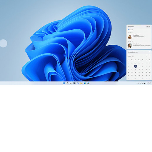 Ecrã do Windows 11 com widgets