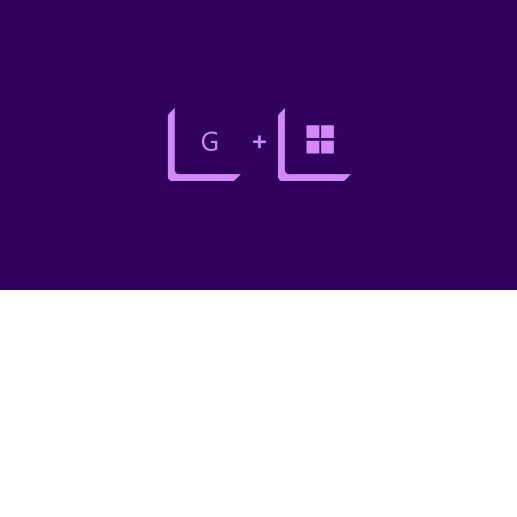 מקש סמל Windows + מקש G מוקשים ביחד כדי לפתוח את Xbox Game Bar מעל Minecraft