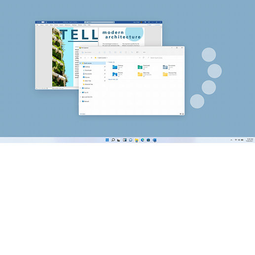 „Windows“ ekranas su atidarytu „Excel“ skaičiuoklės langu