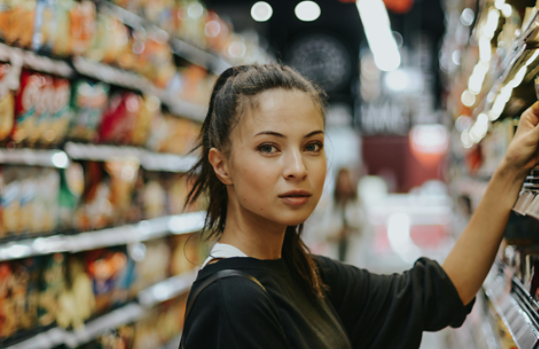 Woman shopping in a store