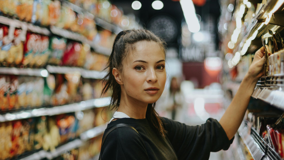 Woman shopping in a store