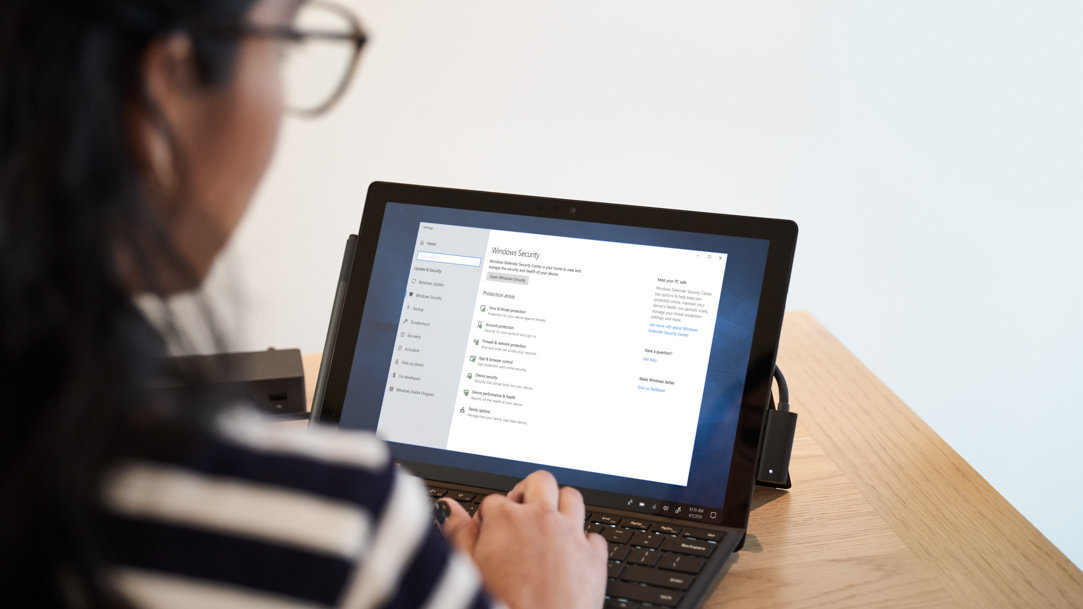 Woman working on computer