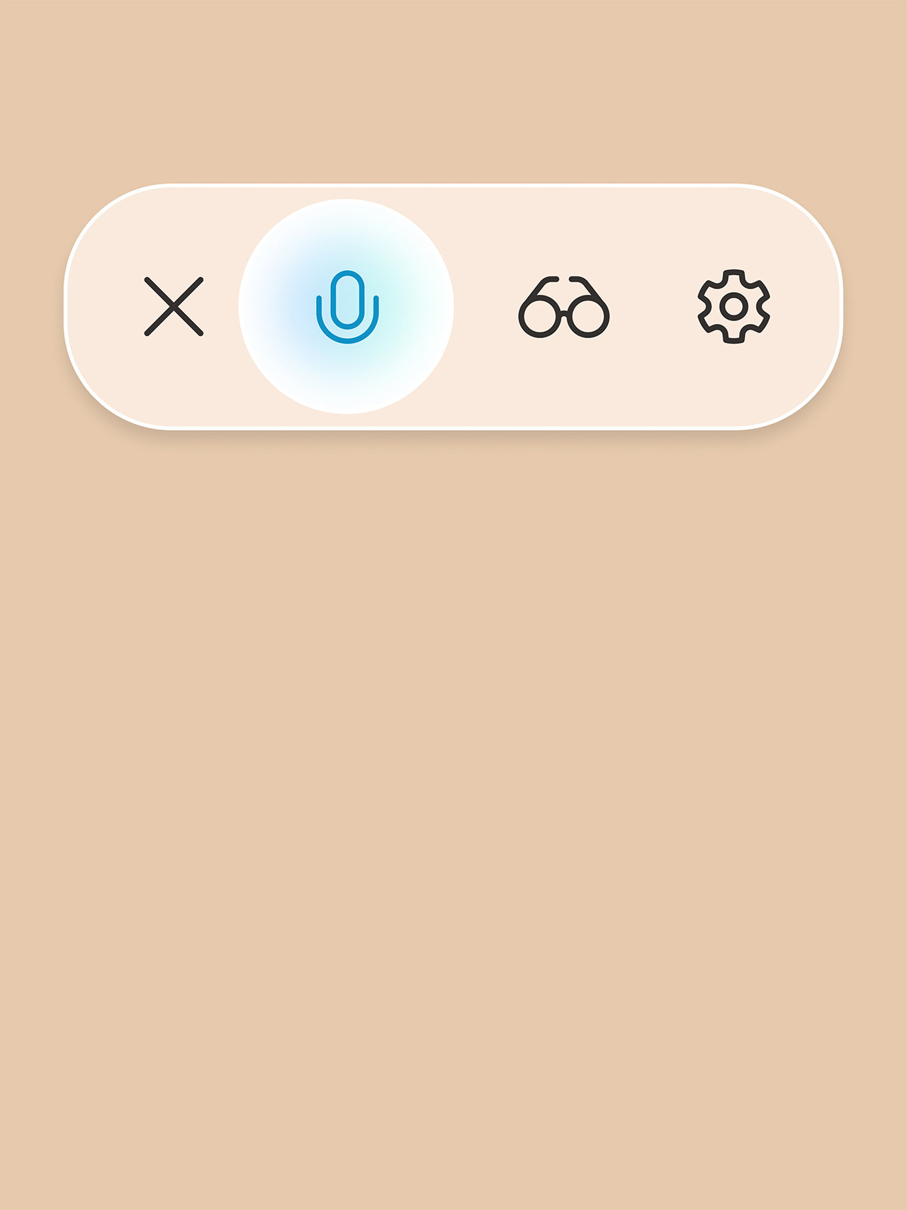 A composer bar that features a highlighted Copilot Voice icon and a Copilot Vision icon 