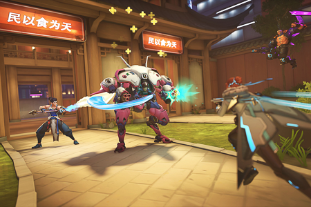 Scene from Overwatch video game