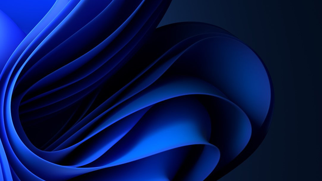 Une forme arrondie bleue avec beaucoup de couches et de plis.