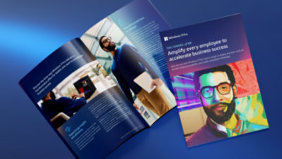 E-book pamphlet with pages open