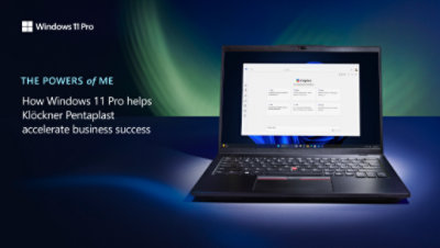 Image of a device keyboard with an individual's hand