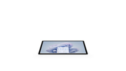Een achteraanzicht van de Surface Studio 2+, waarbij het scharnier duidelijk zichtbaar is.