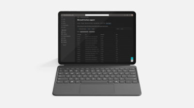 Tablet showing Surface support options