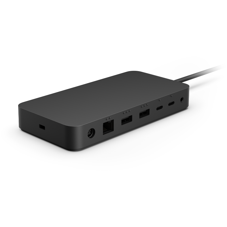 Side view of Surface Thunderbolt™ 4 Dock showing available ports.