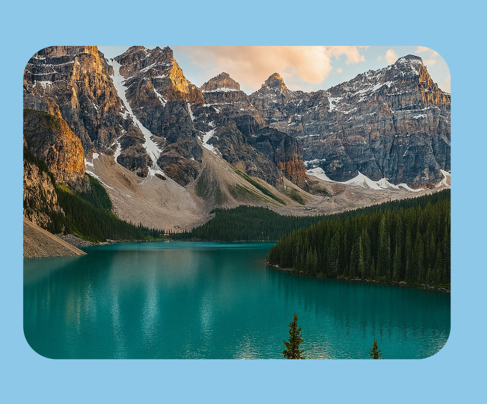 Lake surrounded by Mountains and forest