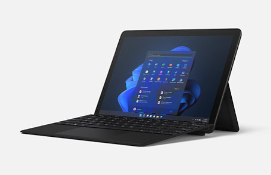 Render of Surface Go 3 featuring Windows 11 screen