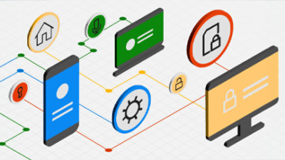 Компютърни икони и мобилен телефон