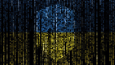 A blue and yellow flag.