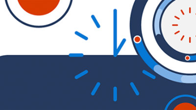 Eine Uhr mit einem roten Kreis