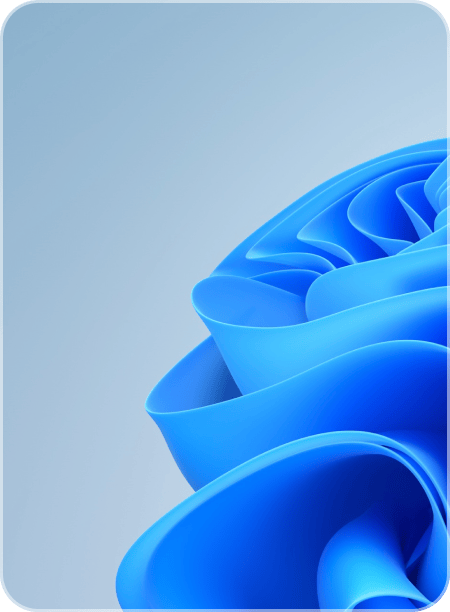 Partial view of the Windows 11 blue bloom