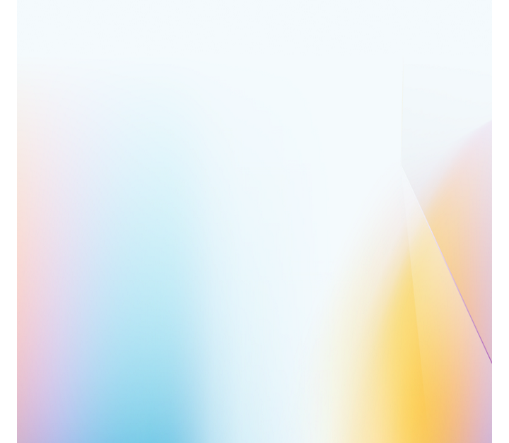 A softly blended gradient background featuring light pastel colors transitioning from blue and pink on the left to yellow