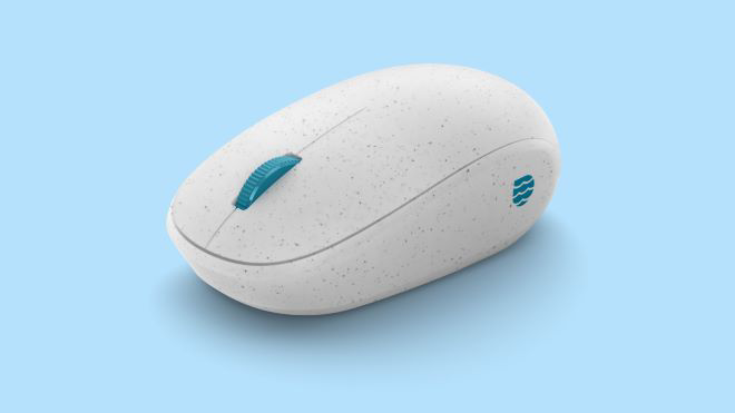 Microsoft Ocean Plastic Mouse shown against a white background