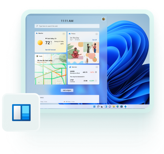 Screenshot of a Windows 11 widget pop-up.