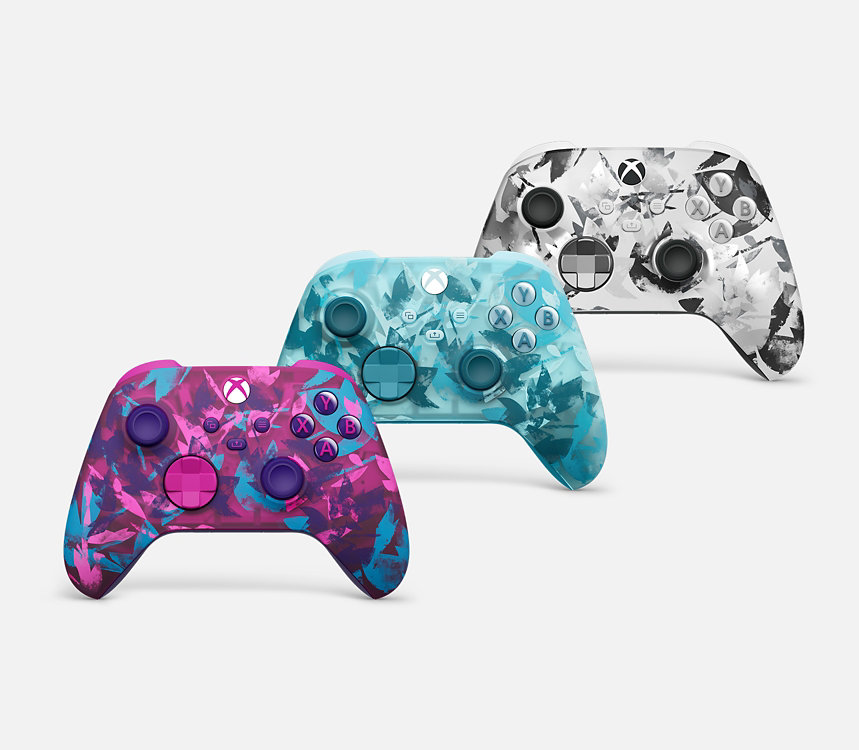 Xbox Wireless Controllers in Storm Breaker Special Edition.