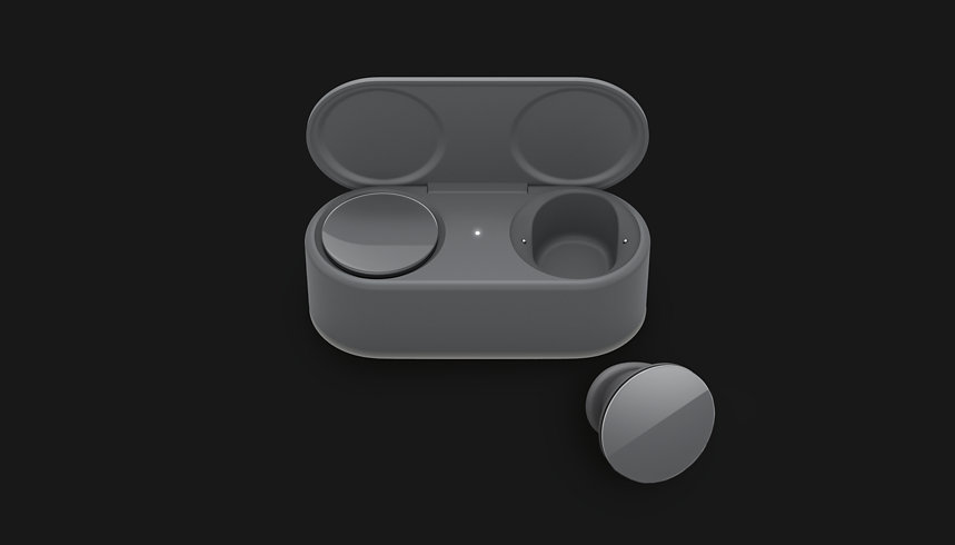 Surface Earbuds のレンダリング。