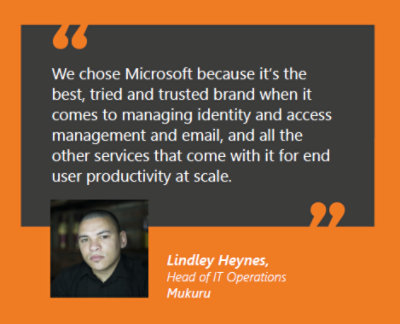 Mukuru Shared Services Microsoft Infographic