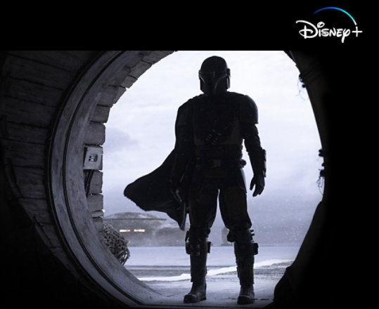 Stilstaand beeld uit The Mandalorian op Disney +