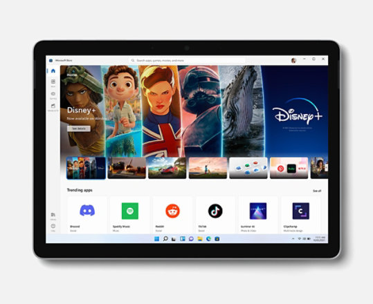 Microsoft Store app on Surface Go 3.