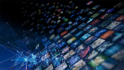 An interconnected city skyline.