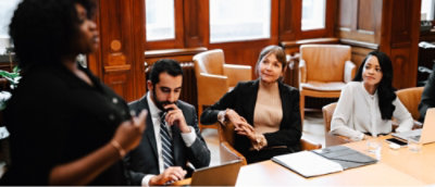 Group of people discussing
