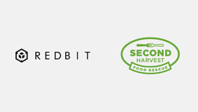 RedBit Dev & Second Harvest logos