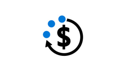 icon representing cost savings.