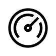 A speedometer icon