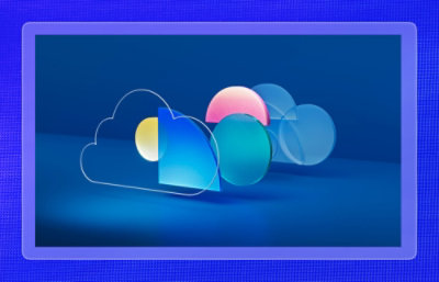 A group of circles in a blue background.