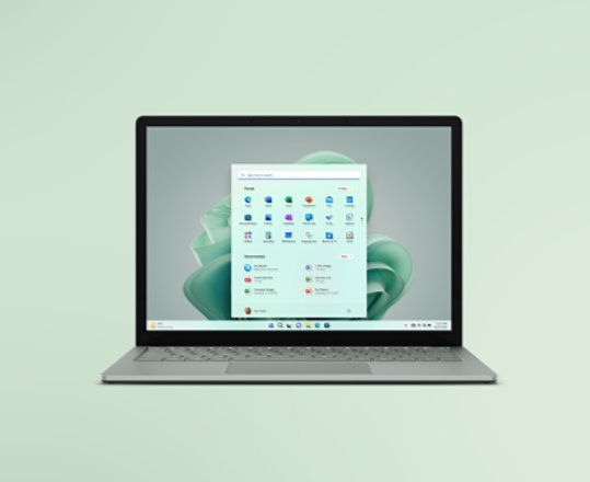 A Surface Laptop 5 in Sage.