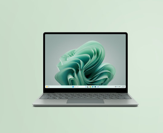 A Surface Laptop Go 3 in Sage.  