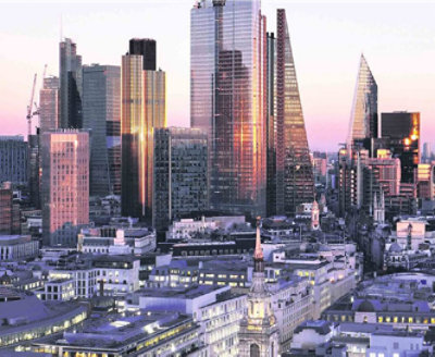 A view of high rise buildings in a city