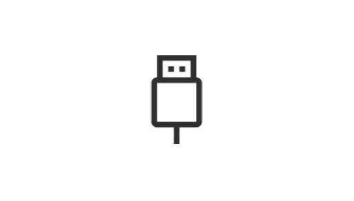 Glyph of a USB connection