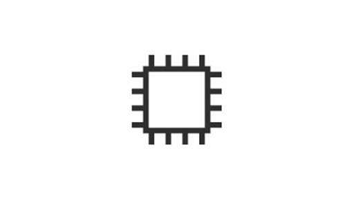 Glyph of a processor chip