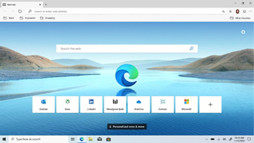 Microsoft Edge browser screen.
