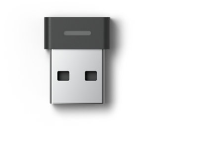 View of a Microsoft Surface USB Link dongle.