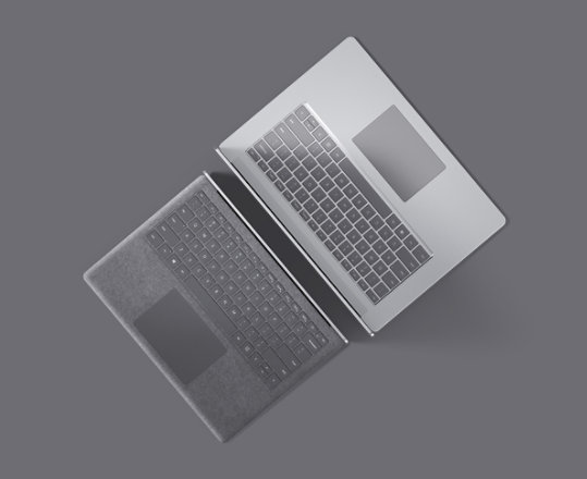 Platinum Surface Laptop 3 for Business in two sizes and finishes.