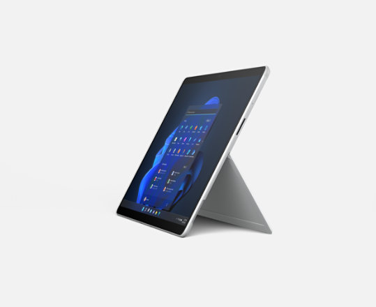 Surface Pro X for Business i platina.