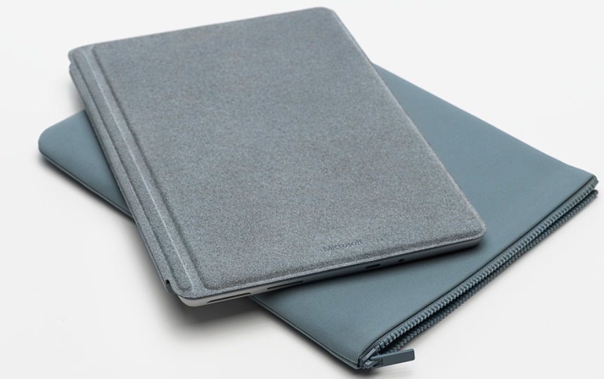 Overhead view of Surface Go 2 Type Cover for Business, Surface Go 2 for Business, Surface pens and mice