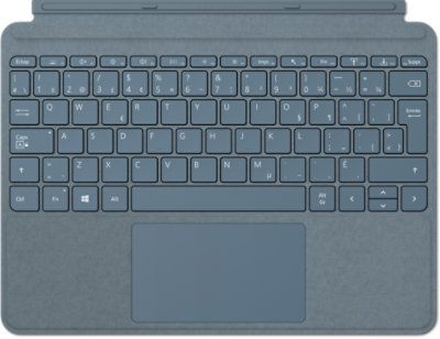 French Canadian Surface Go Type Cover in Ice Blue.