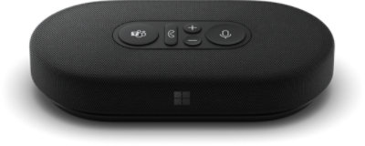 Widok z góry z przodu na głośnik Microsoft Modern USB-C Speaker.